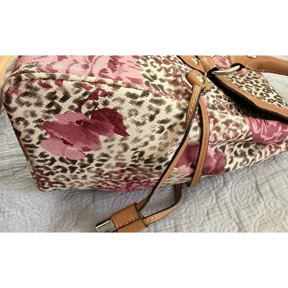 Guess Shoulder Bag Pink Rose Logo Print O-Ring Faux 2000s Y2K Indie Sleeze READ